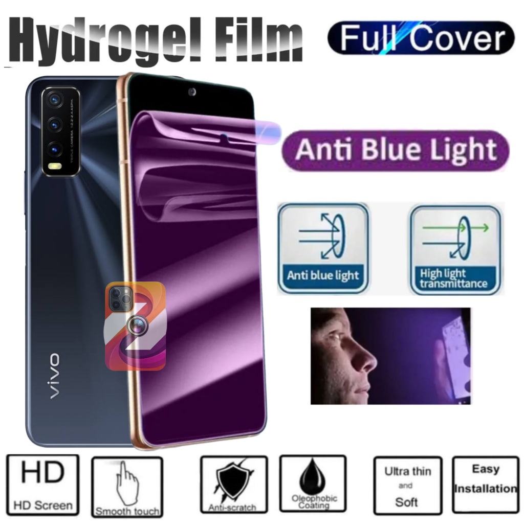 Vivo Y20 Y20i Y20s Y20t Y21 Y21s Y21t Y22 Y22s Anti radiasi Hydrogel jelly blue light clear pelindun