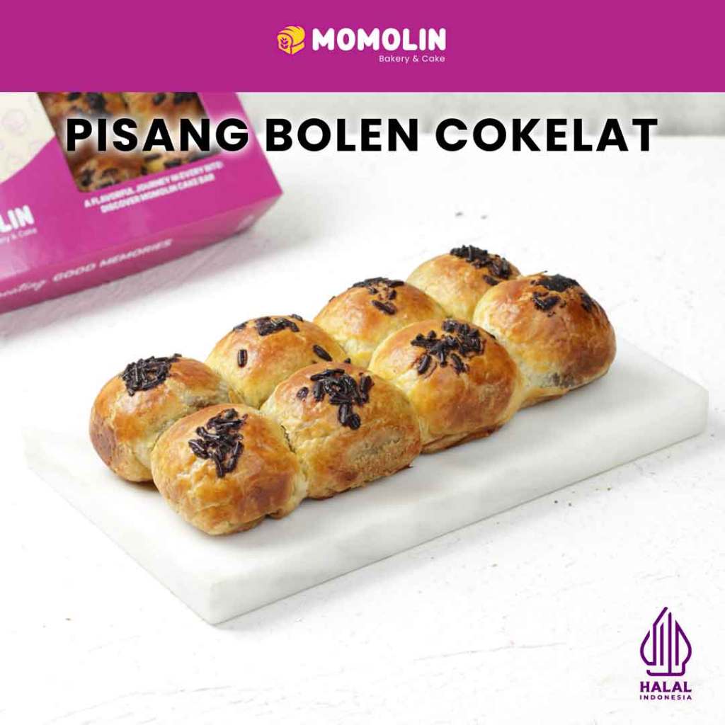 

Momolin Bakery Bolen Pisang Coklat Premium - Bolen Lembut - Oleh - Oleh