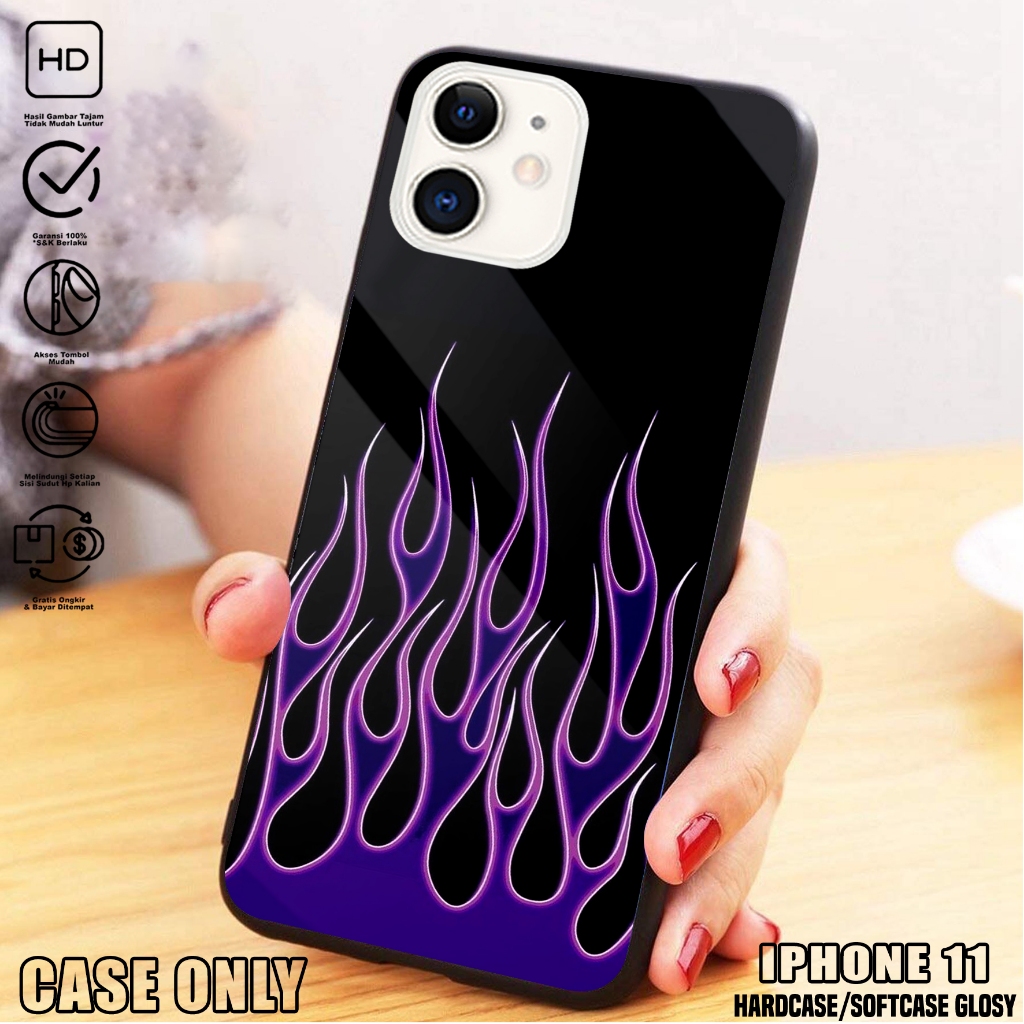 Case IPHONE 11  - Casing IPHONE 11 [ FIRE ] Silikon IPHONE 11  - Kesing Hp - Casing Hp  - Case Hp - 