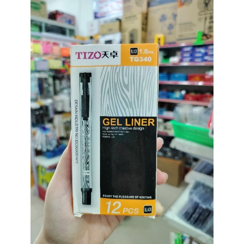 

Pena Gel Tizo Black TG-340 1.0 isi 12 pc