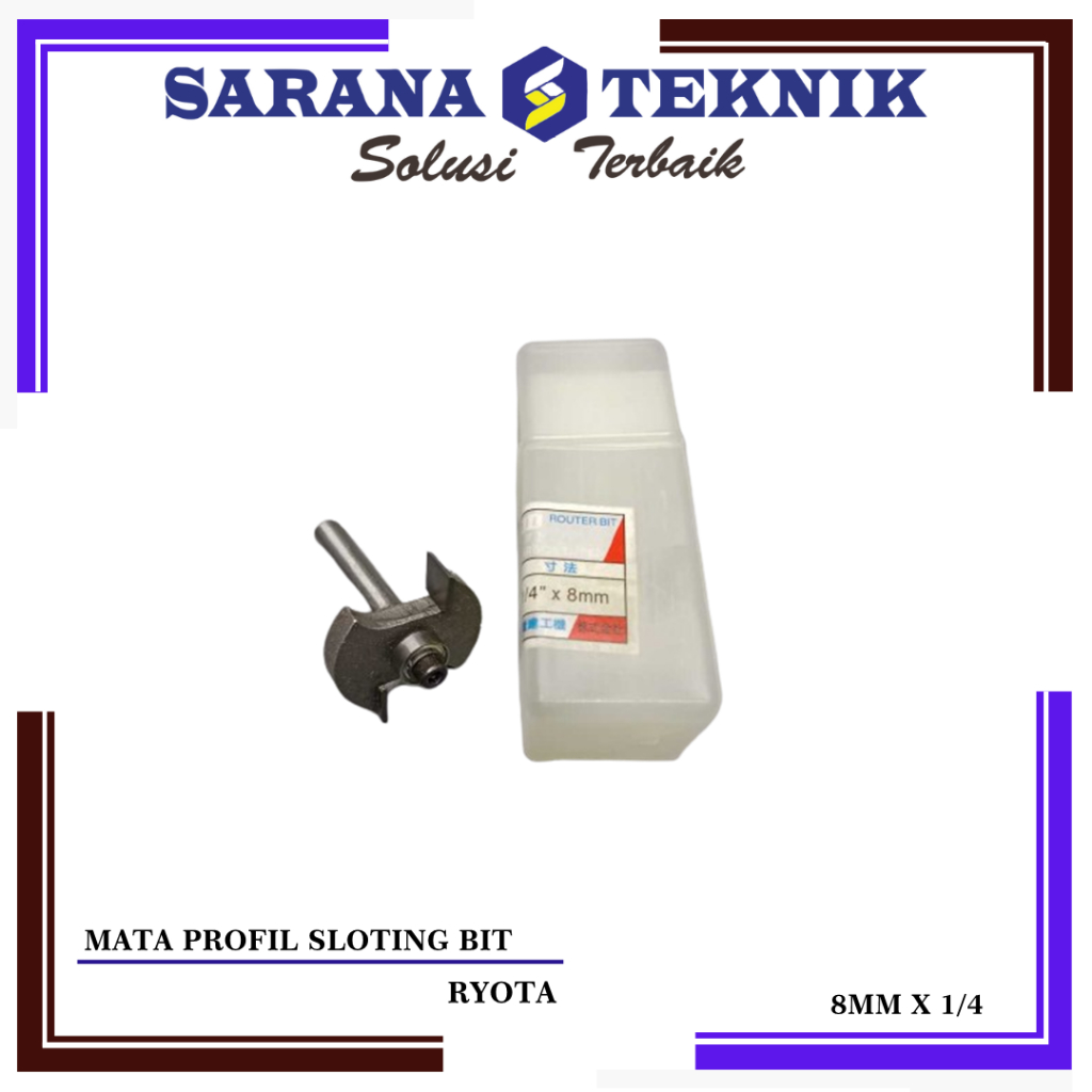 Mata  Profil / Mata Router Sloting Bit 8 MM RYOTA