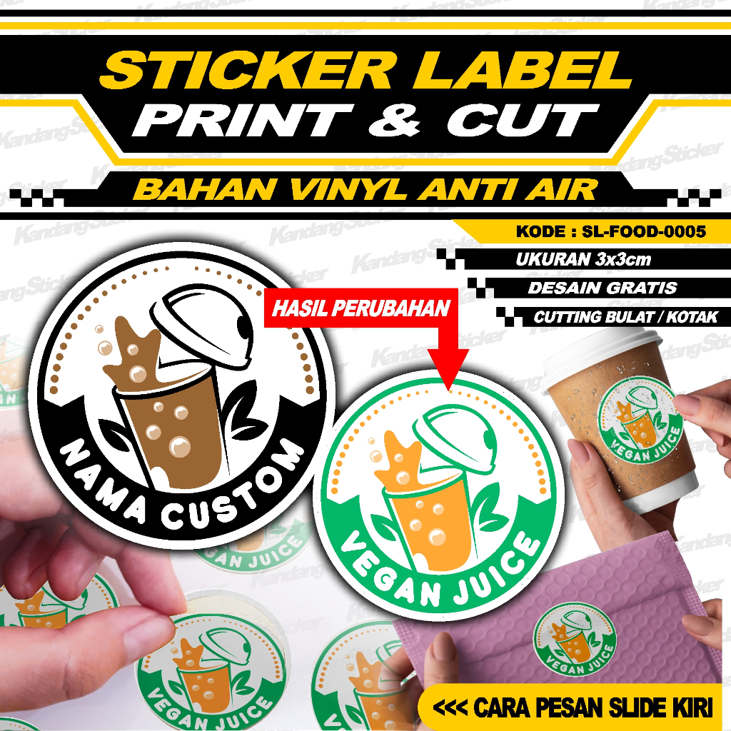 

STIKER LABEL CUSTOM NAMA KEMASAN BUNGKUS KULINER MINUMAN BOBA JUS JUICE ES TEH LIMUN POP ICE THAI TEA MILK SHAKE SUSU MURNI MILKY BEVERAGE DRINK STICKER LOGO STIKER KEMASAN TOKO KUE STICKER CUSTOM KandangSticker