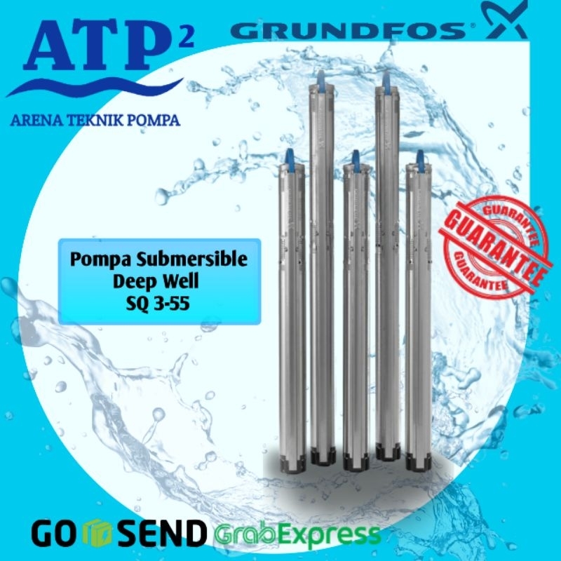 Grundfos SQ 3-55 Pompa Submersible Deep Weel Pompa Air Sumur Dalam Pompa Satelit
