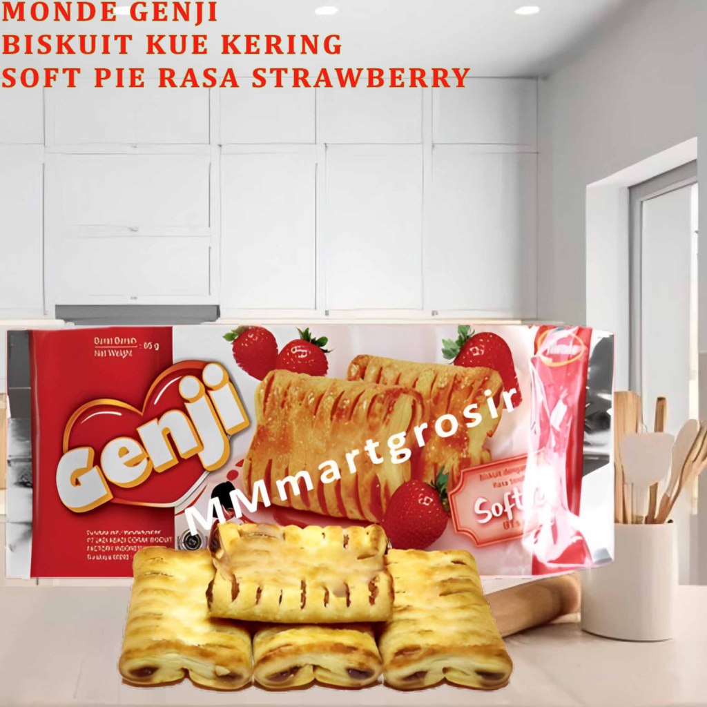 

Monde Genji / Biskuit Kue Kering / Soft Pie Rasa Strawberry / 85gr