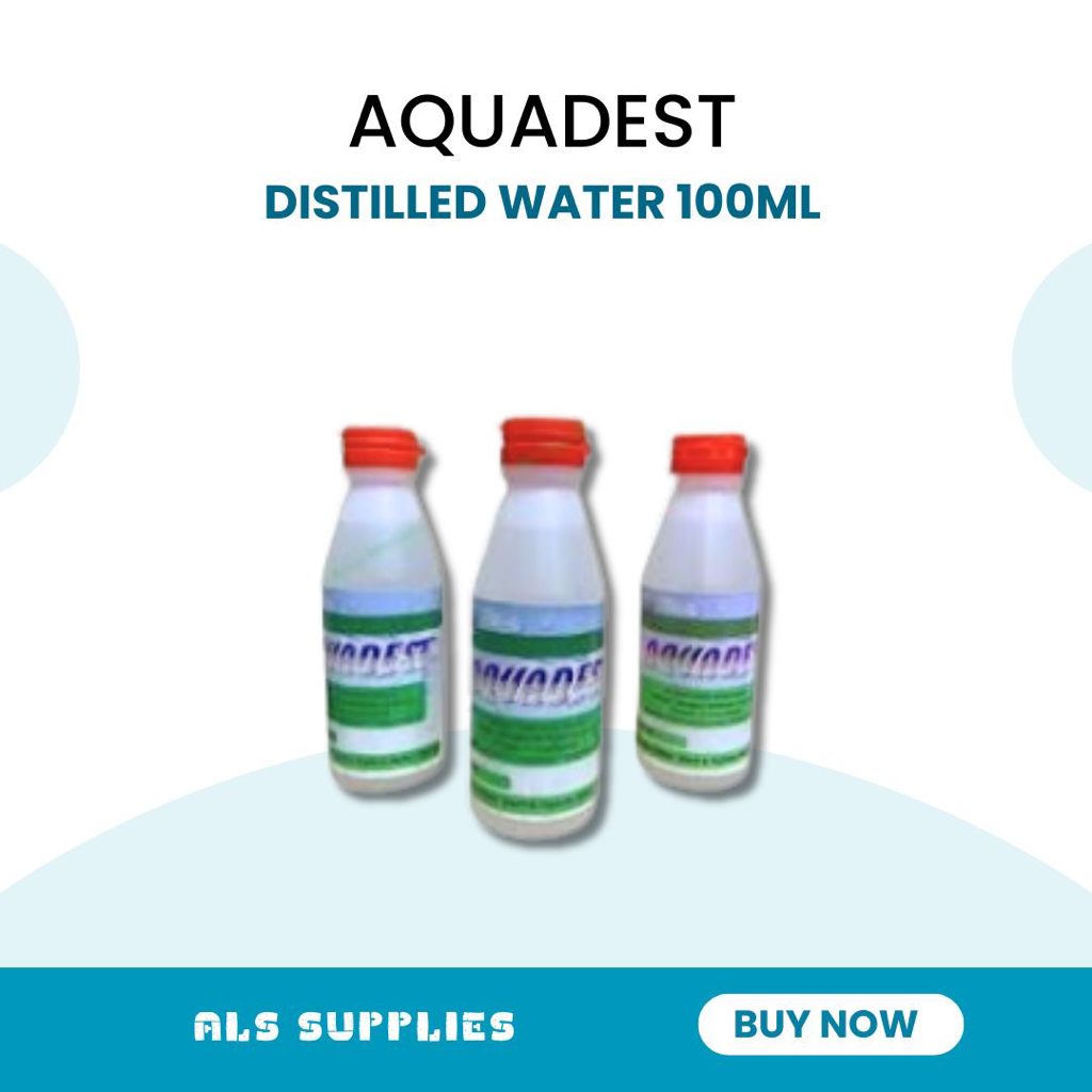 Cairan Steril Aquades P3k / Aquadest Distilled Water 100 ML