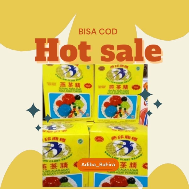 

1 BOX AGAR-AGAR SWALLOW GLOBE ISI 12 pcs