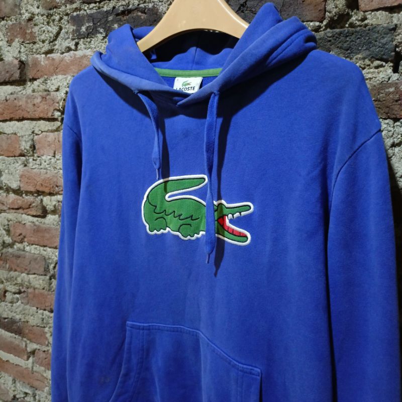 LACOSTE hoodie second original warna biru