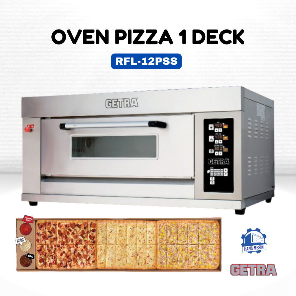GETRA GAS PIZZA DECK OVEN RFL-12PSS / OVEN PIZZA 1 DECK