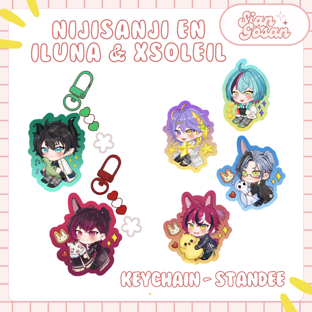 ILUNA XSOLEIL Nijisanji EN Keychain Standee Vtuber Fanmerch