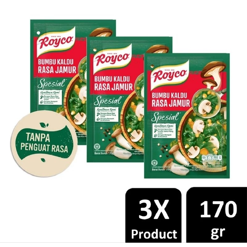 

[Paket Isi 3] Royco Bumbu Kaldu Jamur 170G