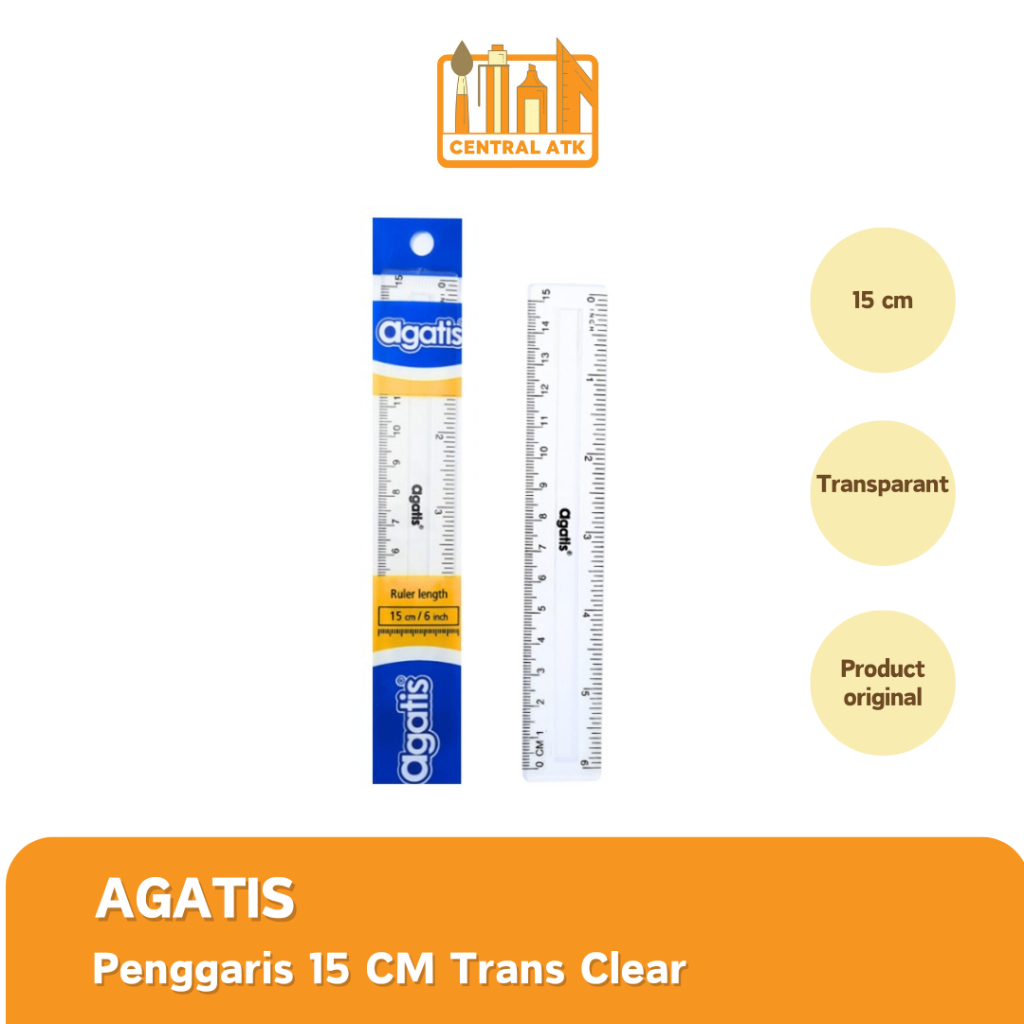 

PENGGARIS | RULER | GARISAN AGATIS TRANSPARANT CLEAR 15 CM (1PCS)