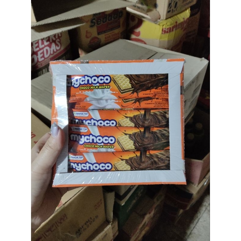 

mychoco wafer/wafer coklat susu per box isi 20pcs