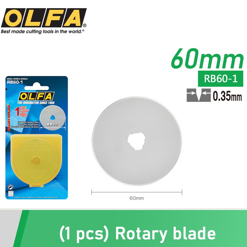 

KODE L1I OLFA Refill Rotary Cutter 6mm RB6 1pcpack Spare Blade RB61