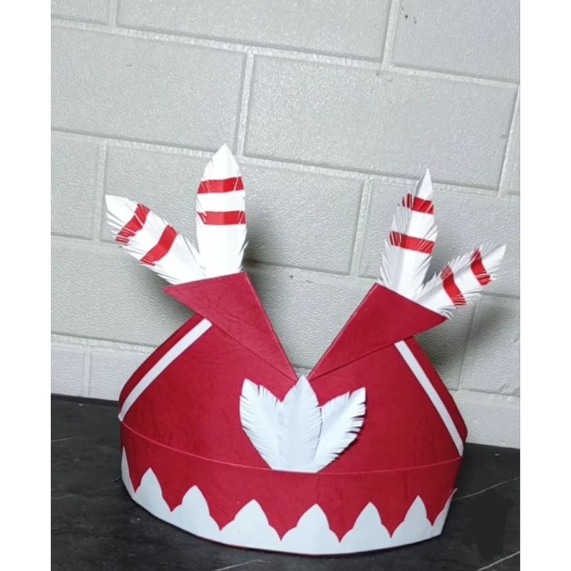 MAHKOTA KARNAVAL AGUSTUSAN / MAHKOTA MERAH PUTIH / HEADPIECE MERAH PUTIH