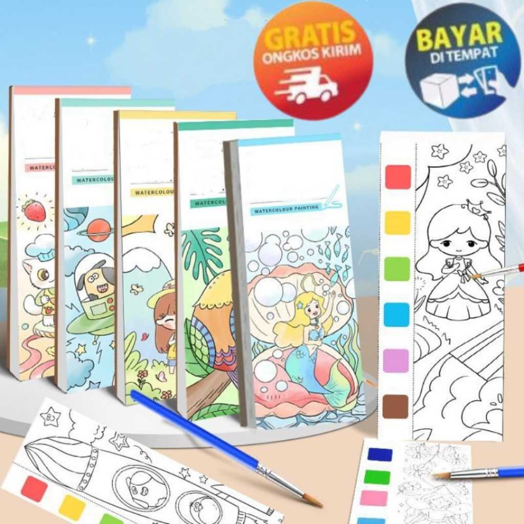 

KP164 - 1 SET PAKET LUKIS PAKET MELUKIS ANAK BUKU MEWARNAI CATATAN CAT AIR ANAK-ANAK BUKU LUKISAN AIR WARNA TERANG