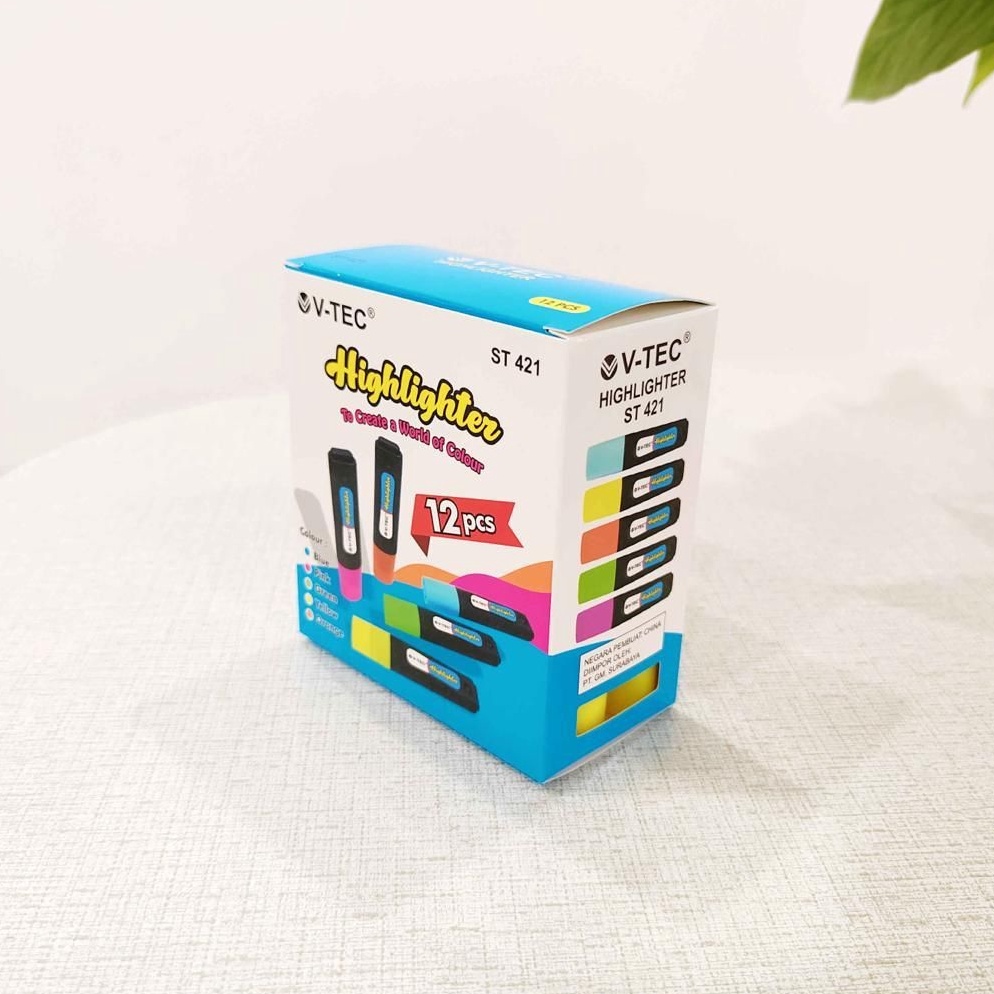 

KODE G74S 1 LSN 12 PCS Highlighter VTEC ST421 Stabilo Text Marker