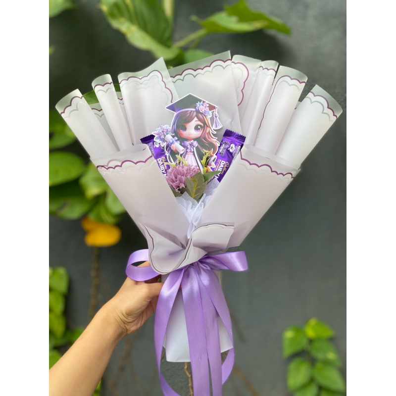 

Buket wisuda / bouquet snack wisuda /Kado ulang tahun / Kado wisuda