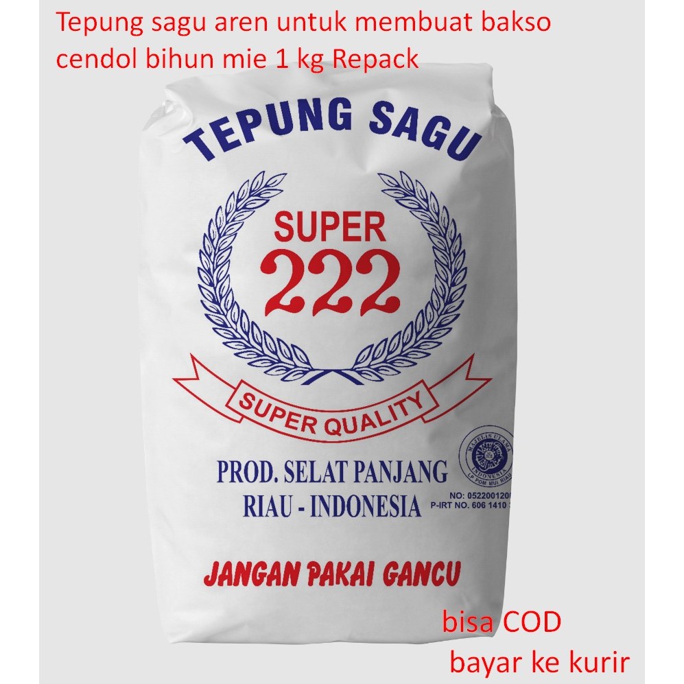 

Tepung sagu aren untuk membuat bakso cendol bihun mie 1 kg Repack