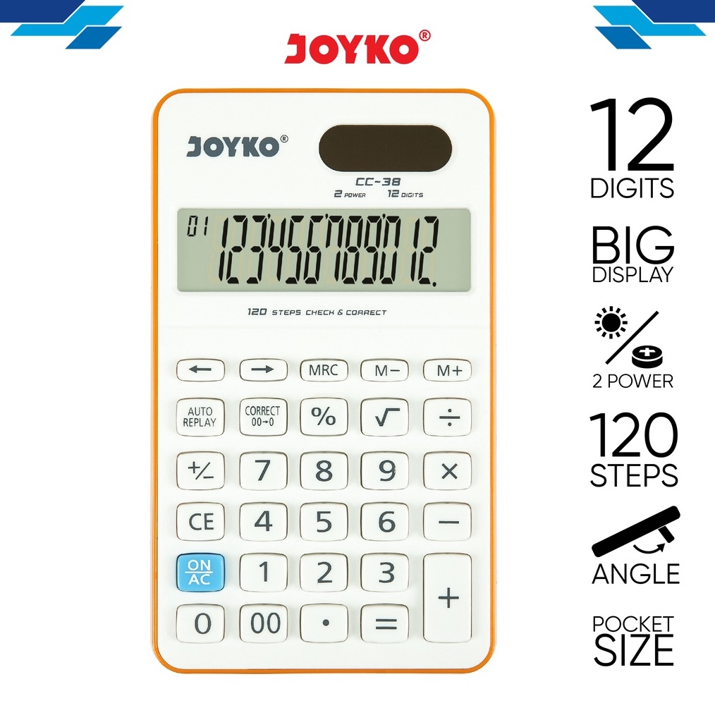 

KODE U67Z Calculator Kalkulator Joyko CC38 12 Digits Check Correct