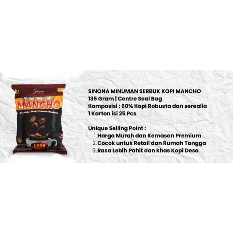 

MANCHO kopi hitam bubuk halus