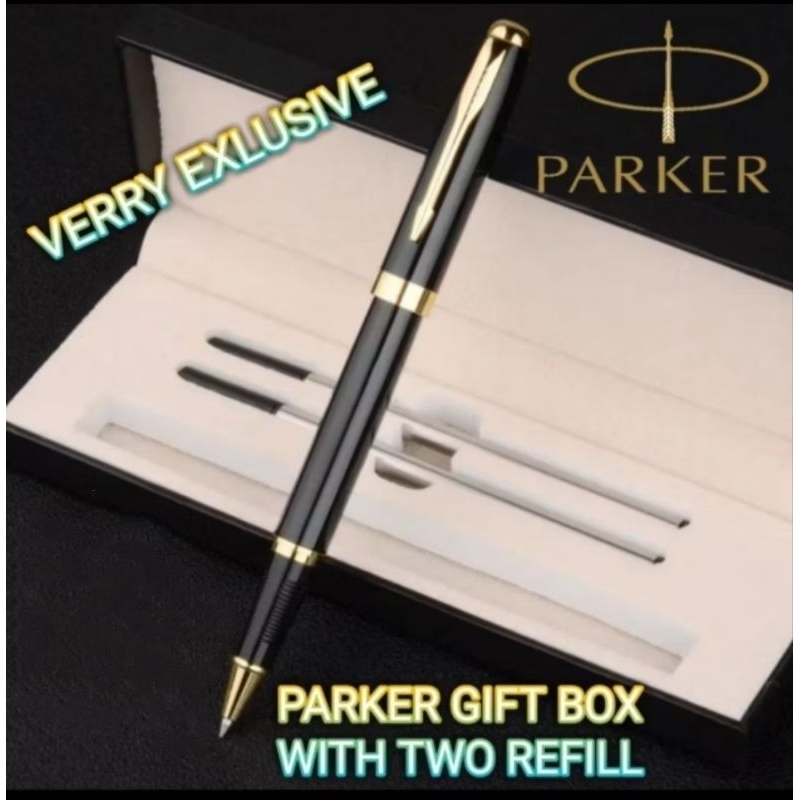 

New Products Gift Box Parker Mewah Free Two Refill + Grafir Nama/Logo + hard Box