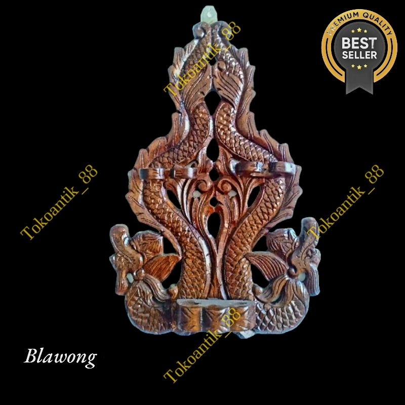 Blawong Hiasan Dinding Pajangan Ukir Naga Isi 2