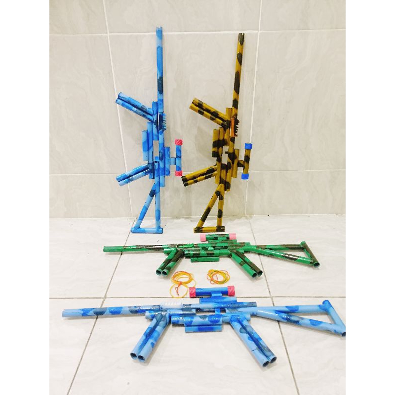 Mainan tembak PVC Peluru Karet /Pistol Mainan Anak Model Laras Panjang