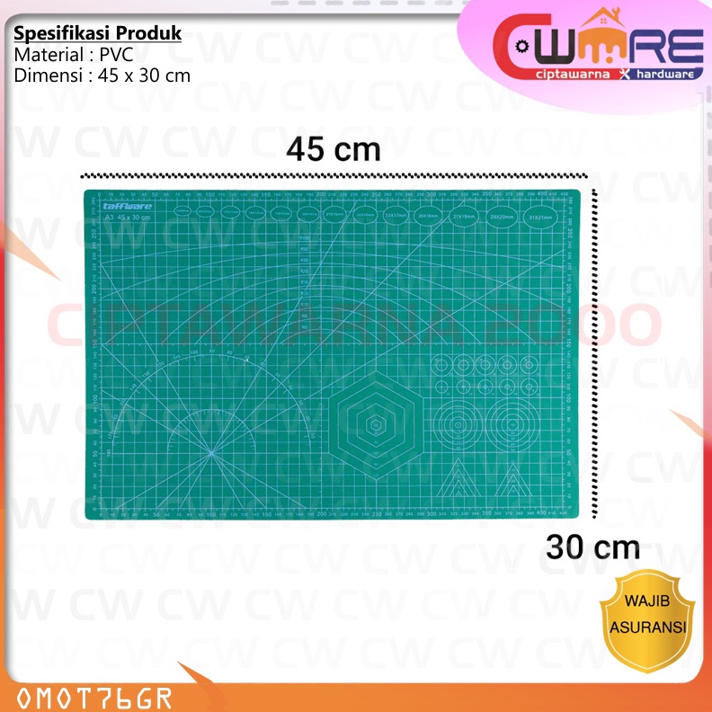

KODE F36U TaffWare Cutting MatAlas Potong Kertas Plastik Karton Prakarya BDB CwNs