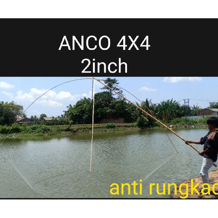 Lebih Bagus  JARING ANCO JUMBO 4 X 4 M LUBANG 2 INCH