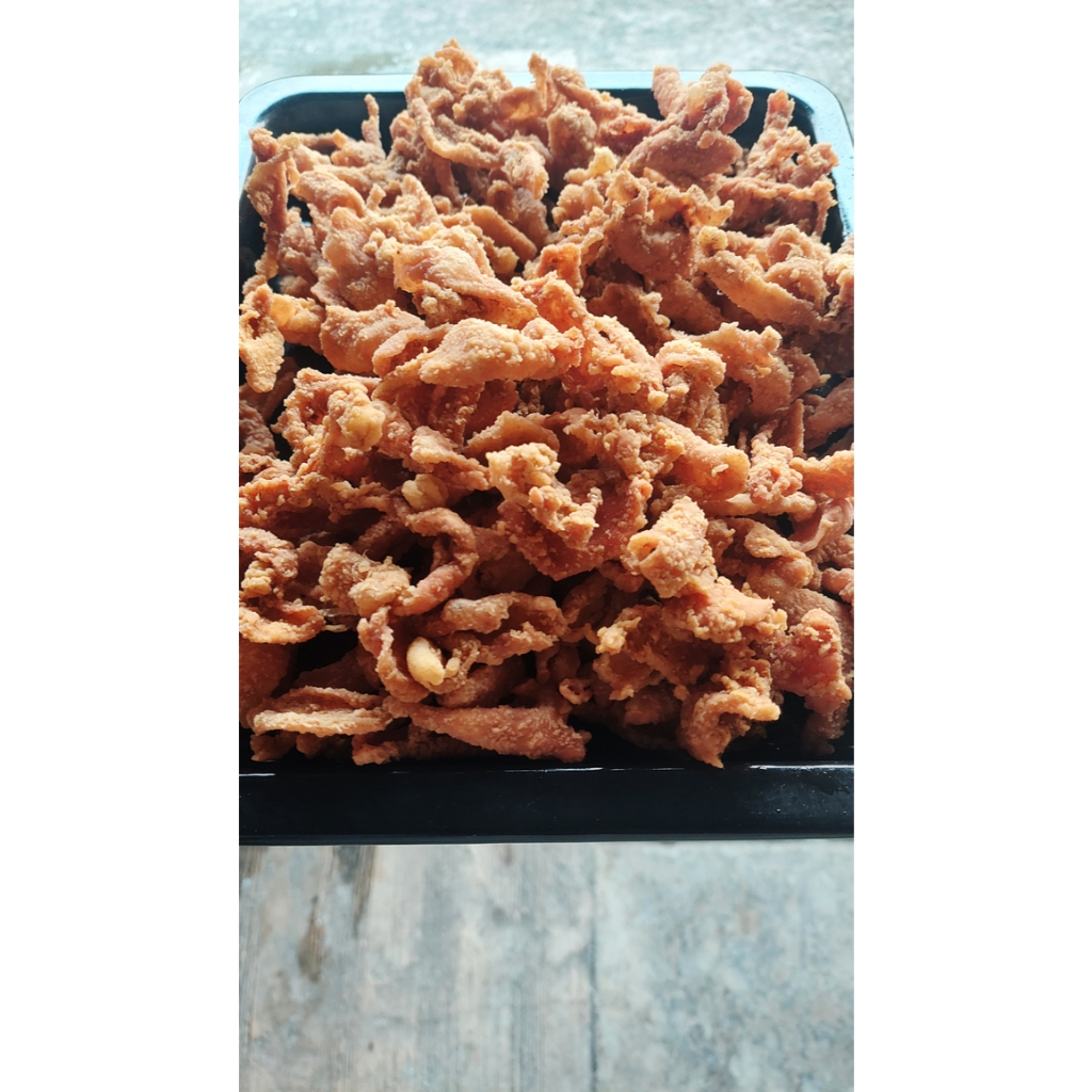 

Kulit Ayam Goreng Krispy 100 gram Bintang 5 Crispy Fried Chicken Skin 100gr Cemilan Keripik Kerupuk Goreng Tepung Krispi Kripik Krupuk 100gram