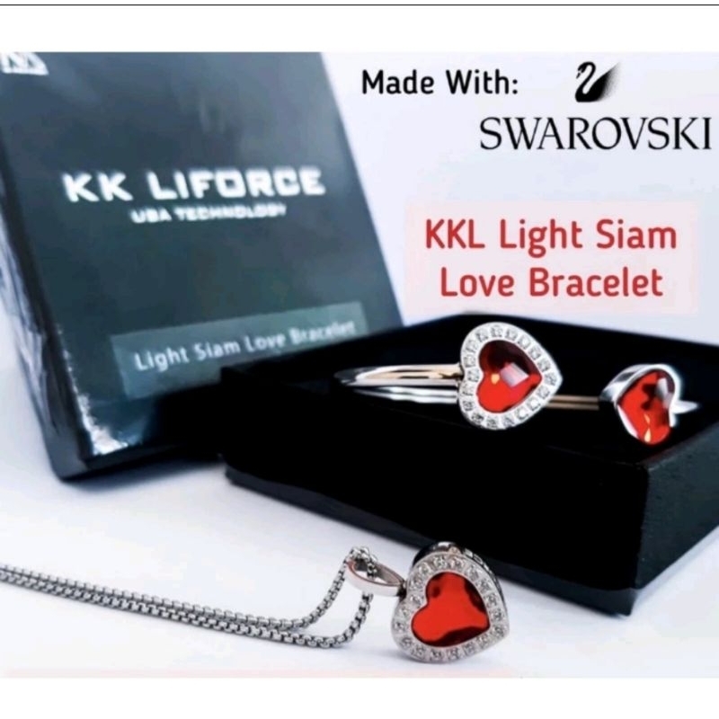 NEW  KK Liforce Light Siam Crystal/ Bracelet Kalung / Gelang Kesehatan