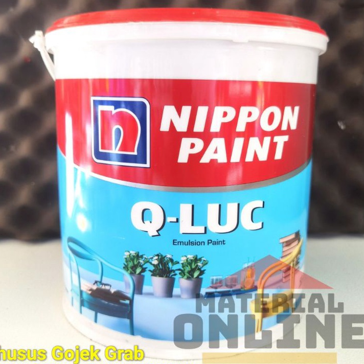 berkualitas QLUC Q Luc Qiluc Cat Tembok Warna Putih Hitam Cream Hijau Biru Abu Nippon Paint Galon 5K