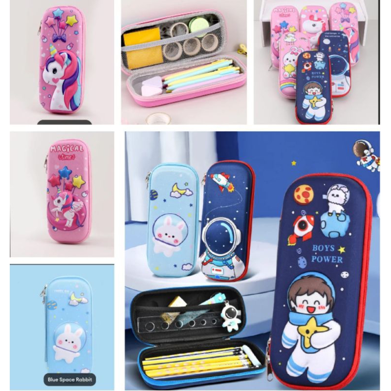 

tempat pensil 3d timbul kotak pensil resleting