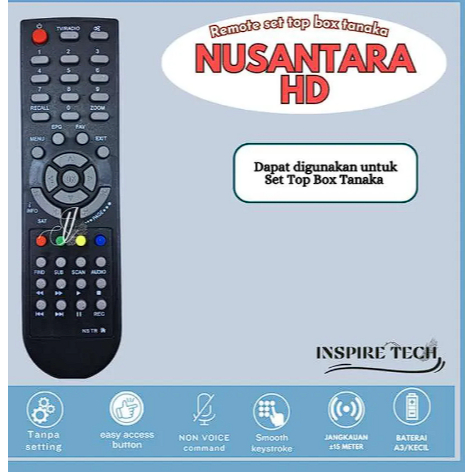 Remot Remote STB TANAKA T2 New Receiver Parabola Nusantara Standard