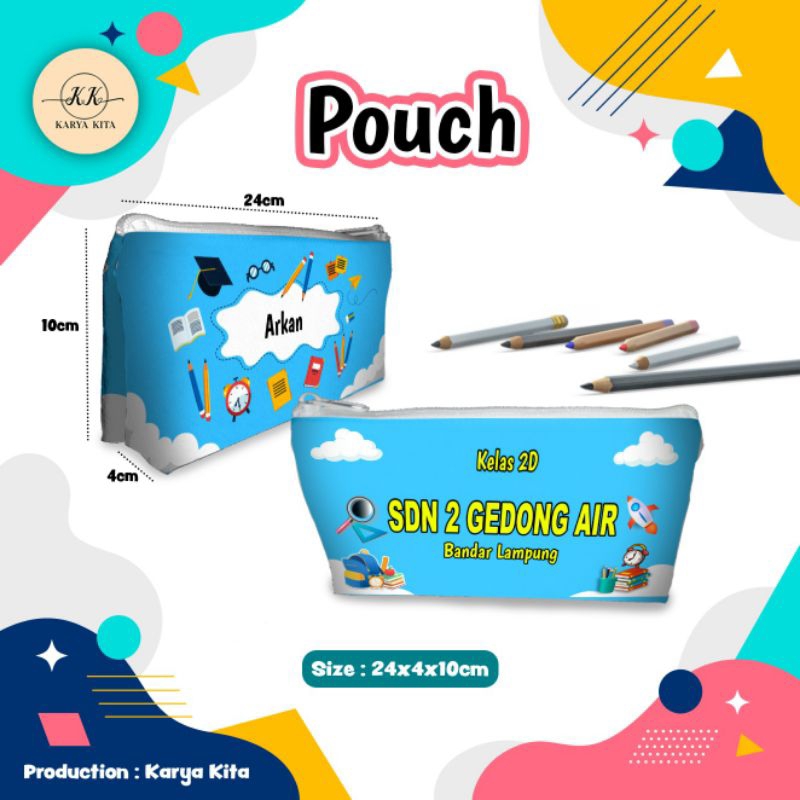 

CUSTOM - Tempat Pensil Pouch Gratis Desain Pernama