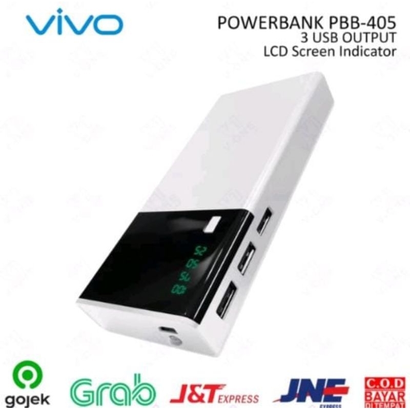 pawer benk vivo,20000 mah putih dan hitam