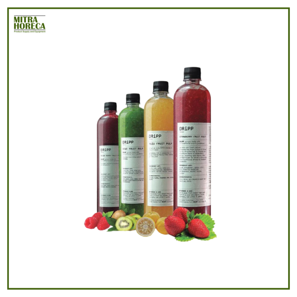 

Dripp pulp syrup kiwi mixed berries strawberry jasmine osmanthus peach harum manis