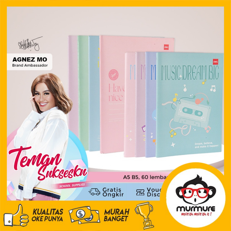

MURMURE I [DELI X AGNEZ MO] DELI SEWING NOTEBOOK / BUKU TULIS A5 B5 60 LEMBAR