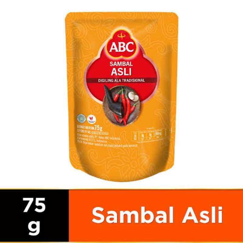 

Abc sambal asli 75 gram