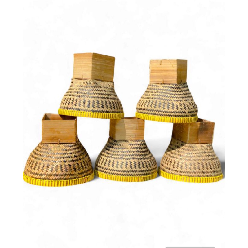 BAKUL BAMBU MOTIF BATIK BAKUL NASI CETING WAKUL ANYAMAN BAMBU