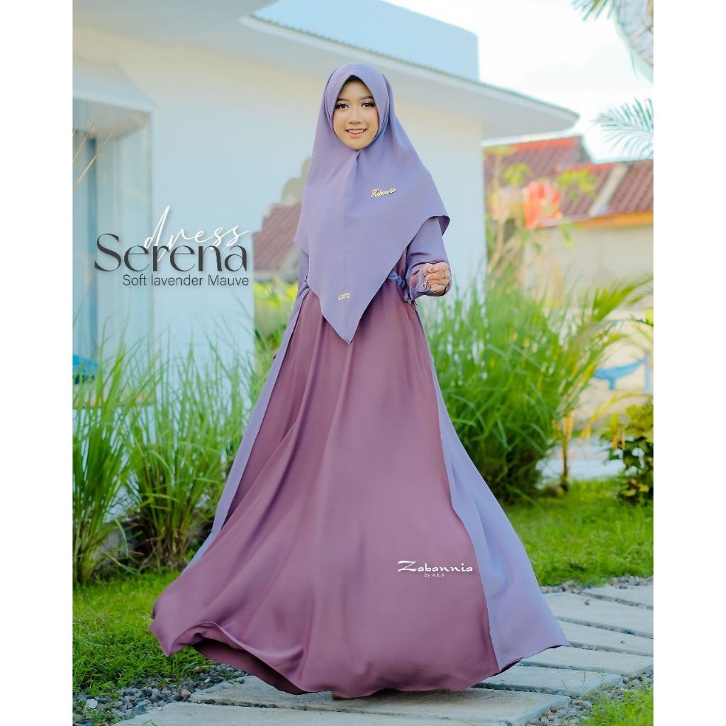 SET GAMIS SYARI SERENA ORIGINAL ZABANNIA DRESS BAJU BUSANA MUSLIM WANITA DEWASA BUSUI SETELAN KHIMAR