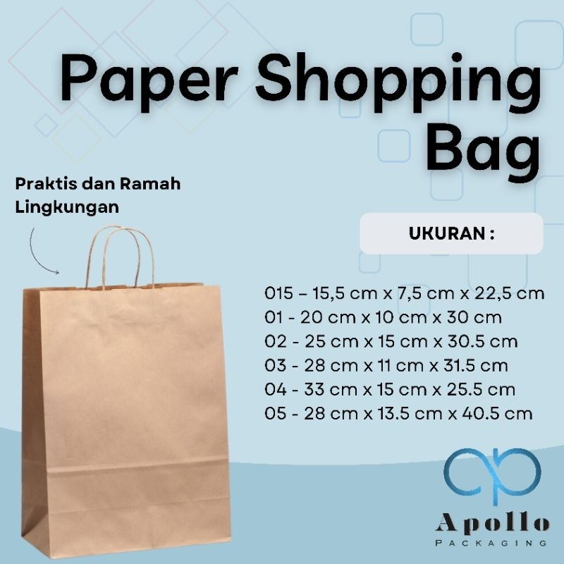 

Paper Bag SBG 02 [50lembar] - 25x15x30.5 cm