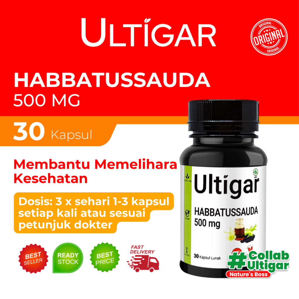 Ultigar Habbatussauda 500 mg ISI 30 KAPSUL LUNAK