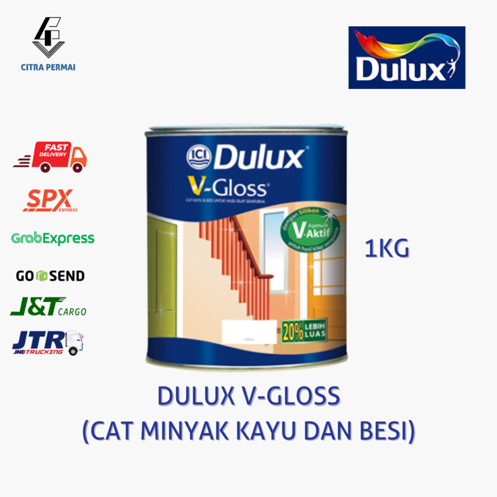 CAT DULUX VGLOSS (CAT MINYAK KAYU DAN BESI) 1KG ko