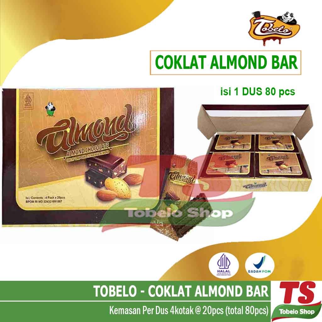 

TOBELO ALMOND CHOCOLATE COMPOUND BAR (DUS isi 80pcs)