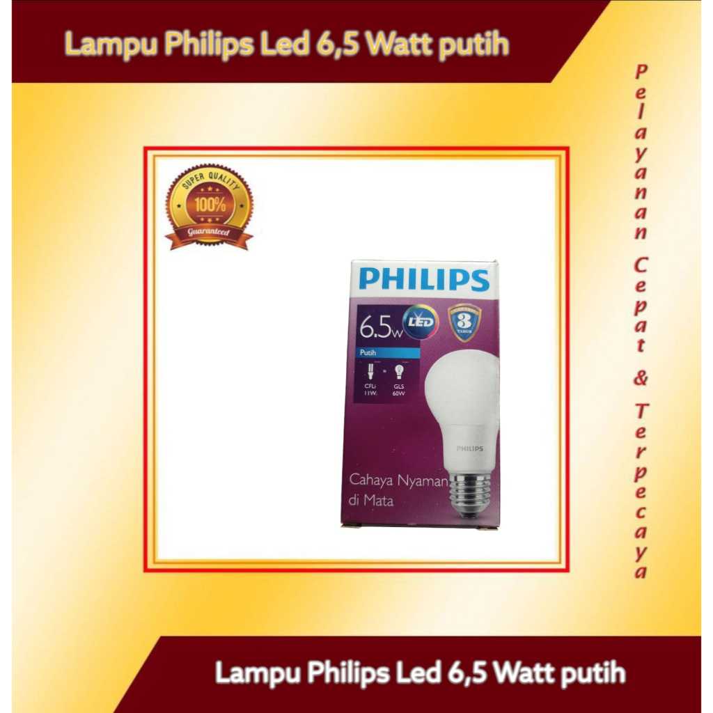Lampu Philips Led 6,5 watt putih