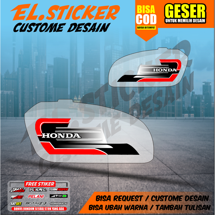 STRIPING CB100 STICKER CB100 UV TRANSPARAN, STICKER VARIASI HONDA CB 100 STRIPING CB125 TRANSPARAN 1