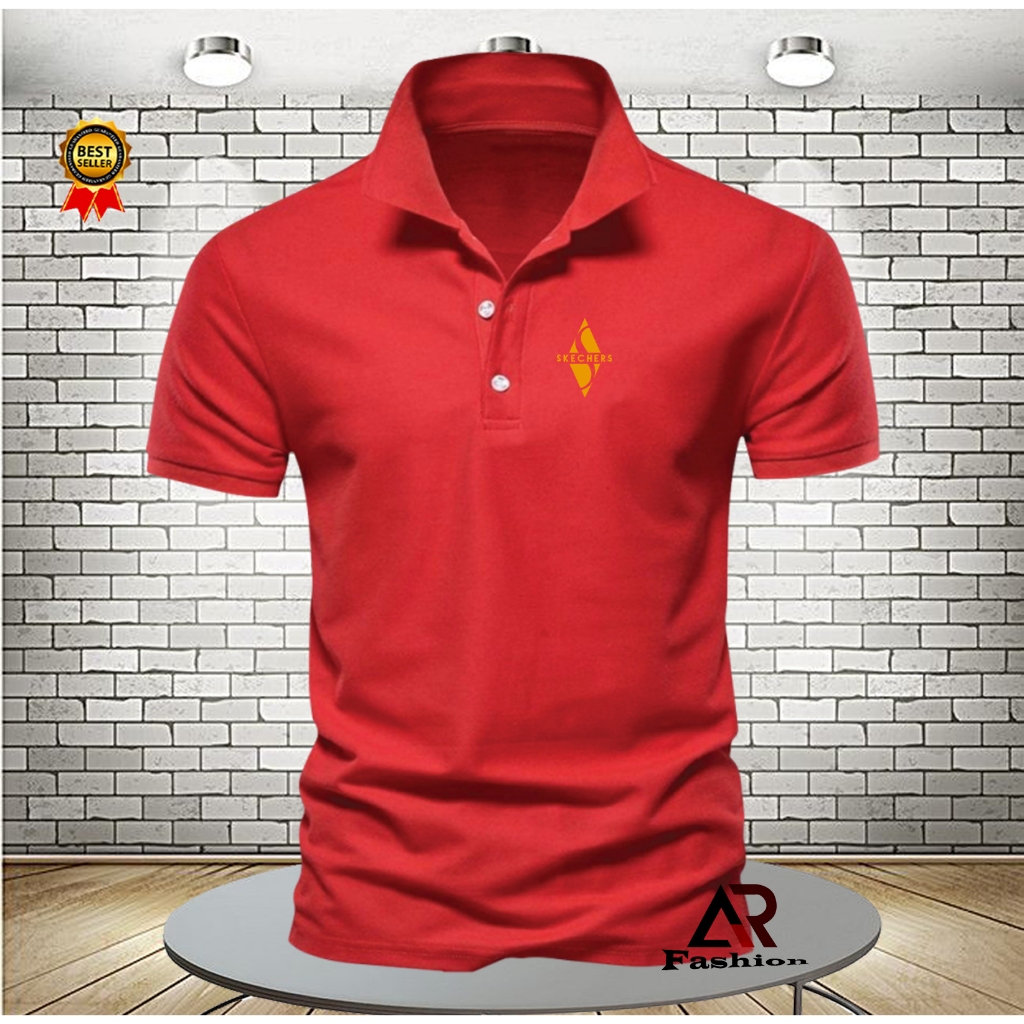 AR FASHIONPOLO SHIRT PRIA/WANITA KAOS POLO KERAH SKECHERS GOLD