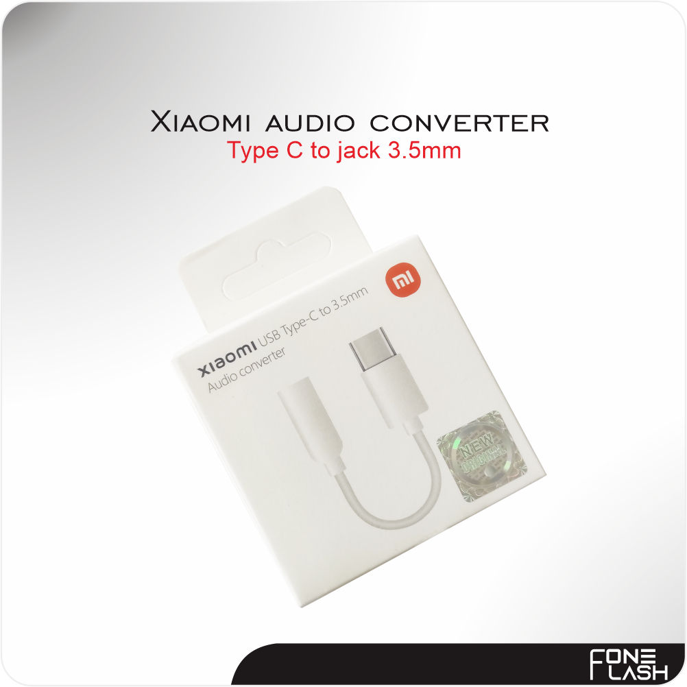 Xiaomi Audio Converter Tipe C Jack 3.5mm Konektor Adapter Type Headset Earphone Mi 10T Poco F2 F3 F4