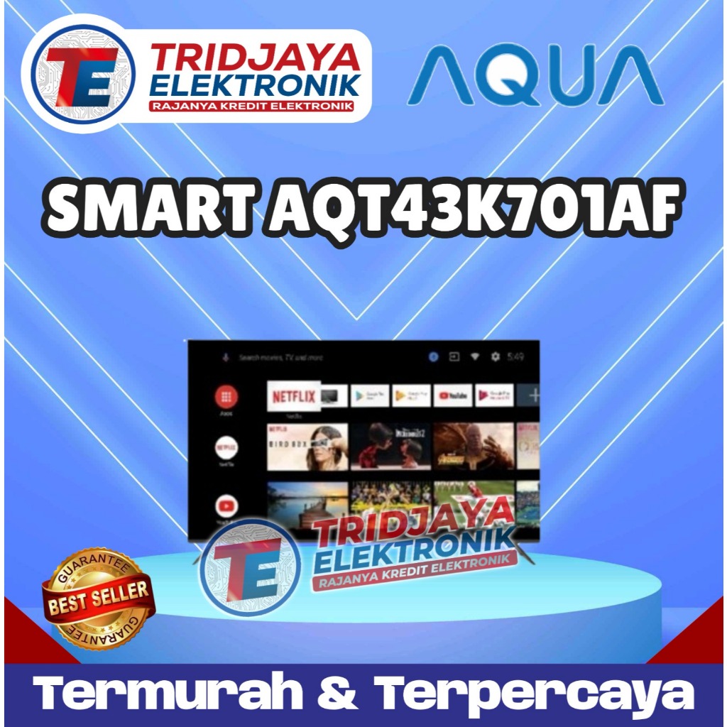 TV AQUA 43 inch android Smart TV AQT43K701AF murah garansi resmi